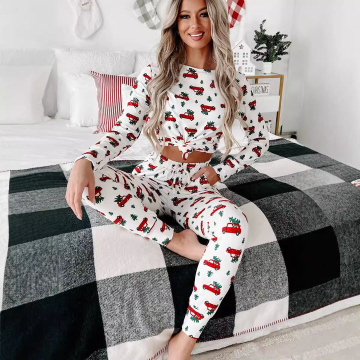 Damen Weihnachts Schlafanzug Drune