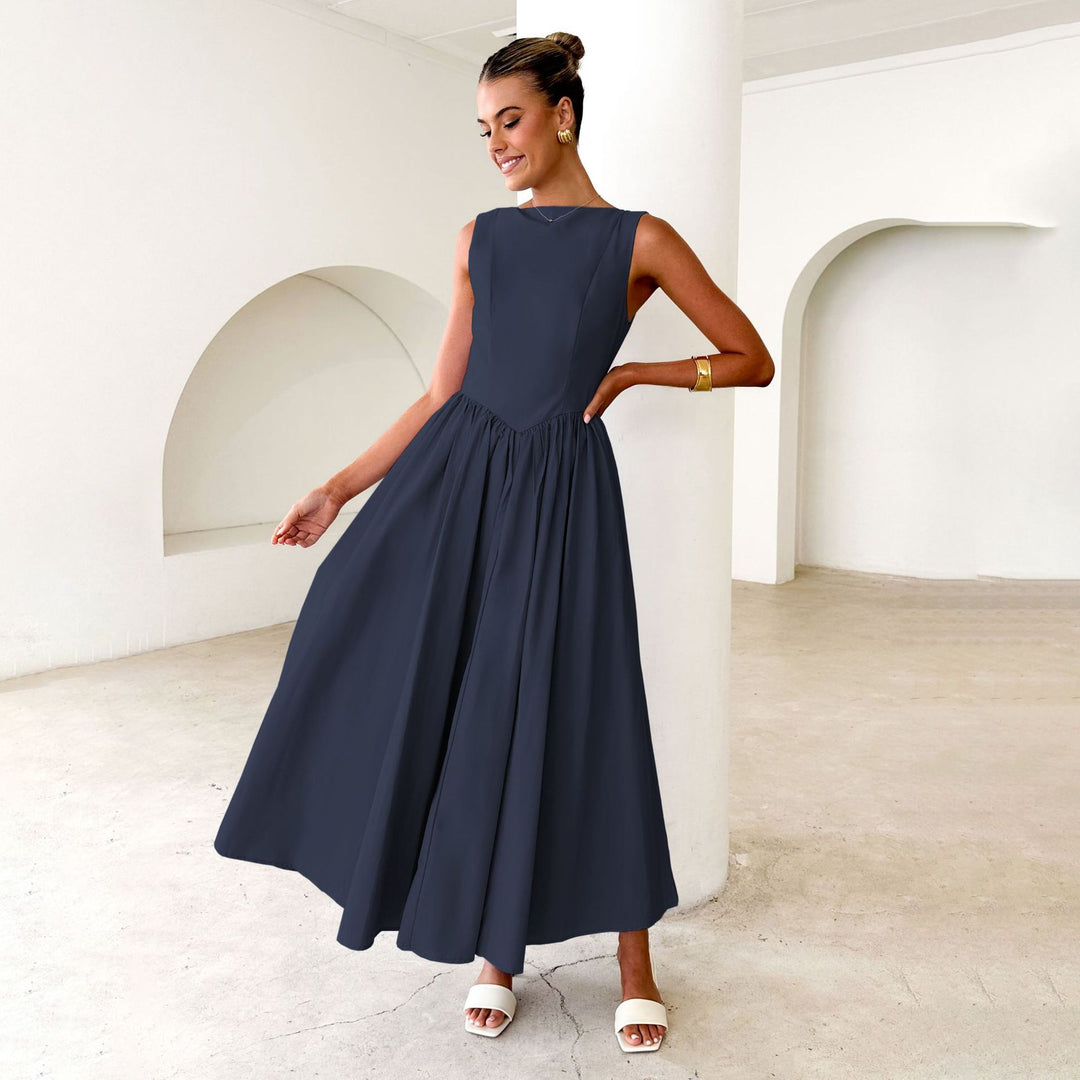 Damen Maxikleid mit zeitlosem Schnitt und elegantem Taillenbund Drune