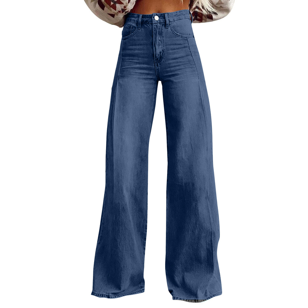 Damen Weite High-Waist Jeans im Urbanen Stil Drune