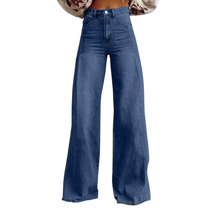 Damen Weite High-Waist Jeans im Urbanen Stil Drune