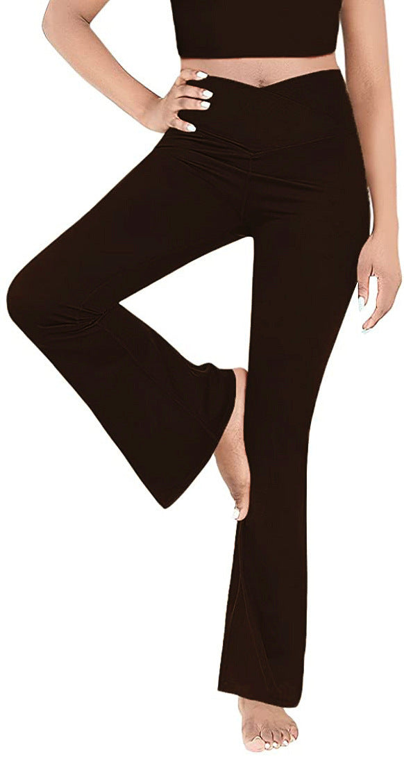 Damen lässige Bootcut-Leggings mit hohem Bund und atmungsaktivem Material Drune