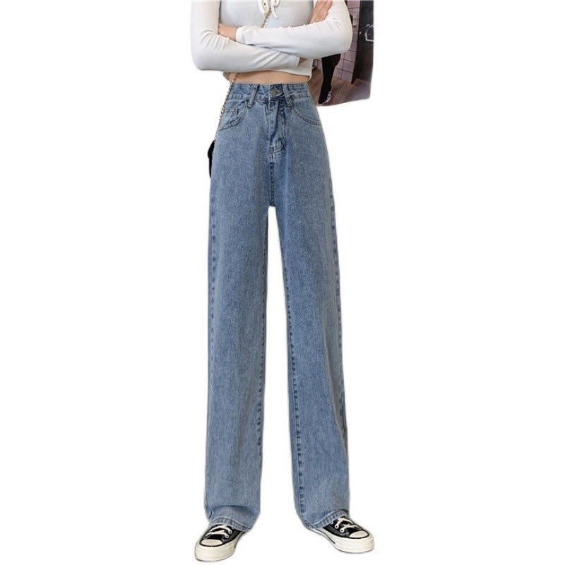 Damen Weit geschnittene Jeans mit hohem Bund Drune
