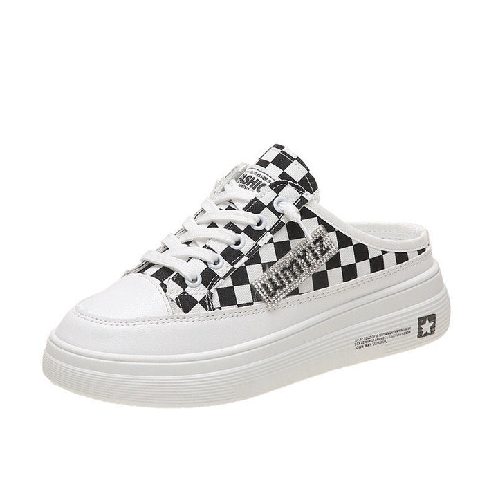 Damen Bequeme Sneaker mit modischem Schachbrettmuster Drune