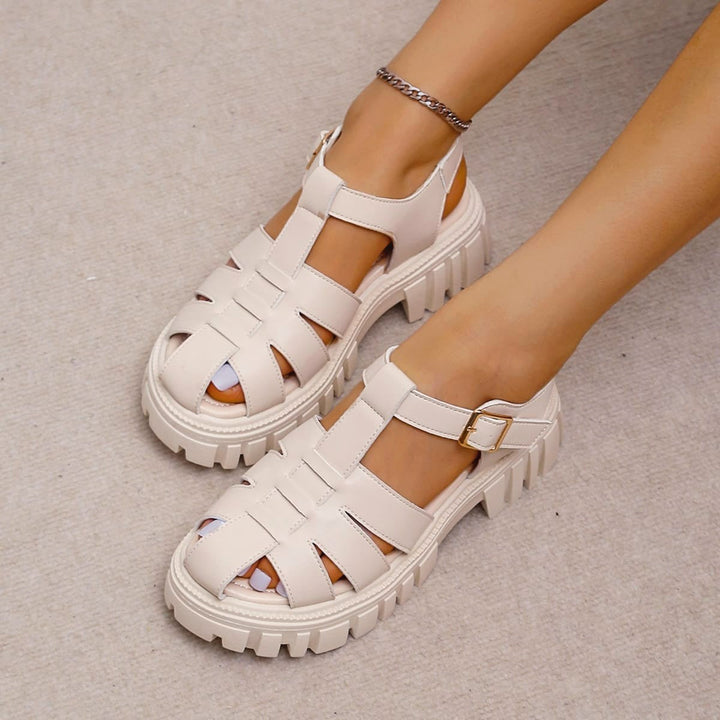 Damen Freizeit-Sandalen mit strukturiertem Obermaterial und rutschfester Sohle Drune