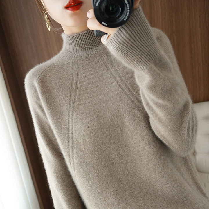 Damen kuscheliger Rollkragenpullover aus feinem Material mit lässigem Schnitt Drune