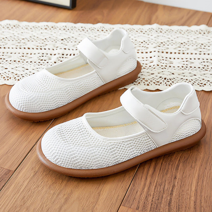 Damen nan atmungsaktive Mary-Jane Slipper mit Klettverschluss und ergonomischer Komfortsohle Drune