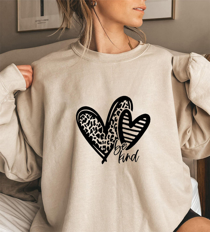 Damen Sweatshirt mit modischem Herzmotiv und lässigem Schnitt Drune