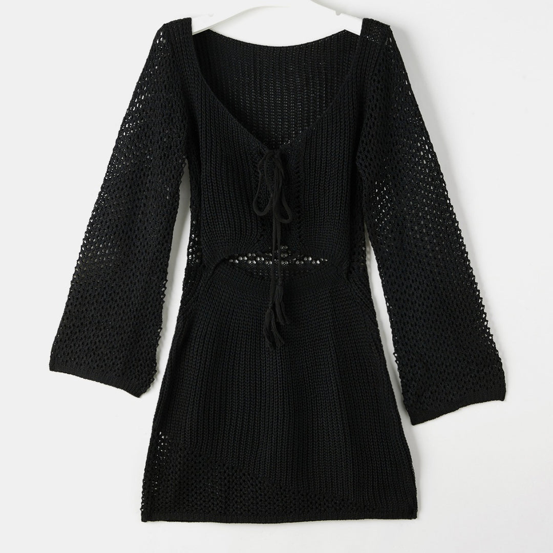 Damen Strickkleid mit Cut-Out und langen Ärmeln Drune
