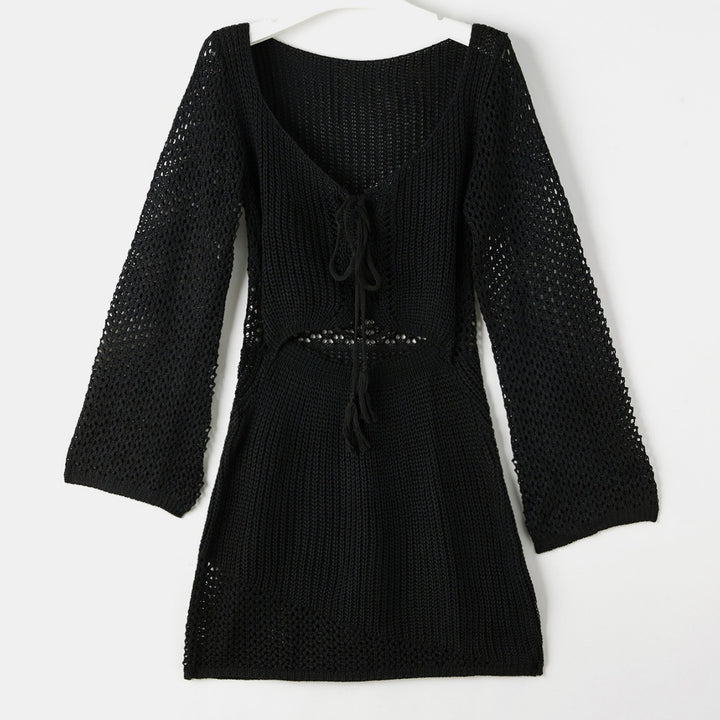 Damen Strickkleid mit Cut-Out und langen Ärmeln Drune