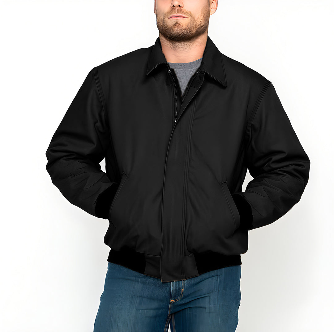 Herren lässige Übergangsjacke mit praktischem Stehkragen Drune