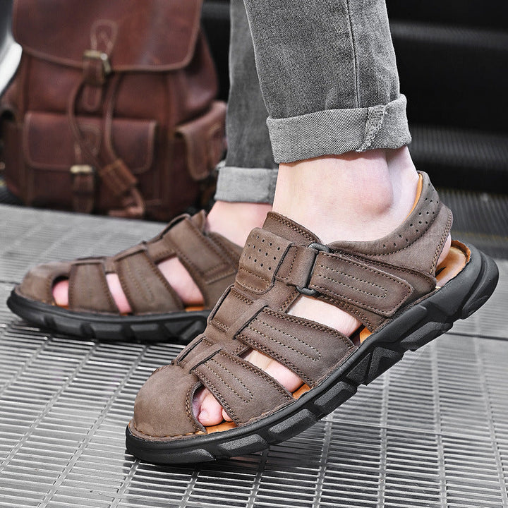 Herren bequeme Sandalen aus hochwertigem Leder Drune