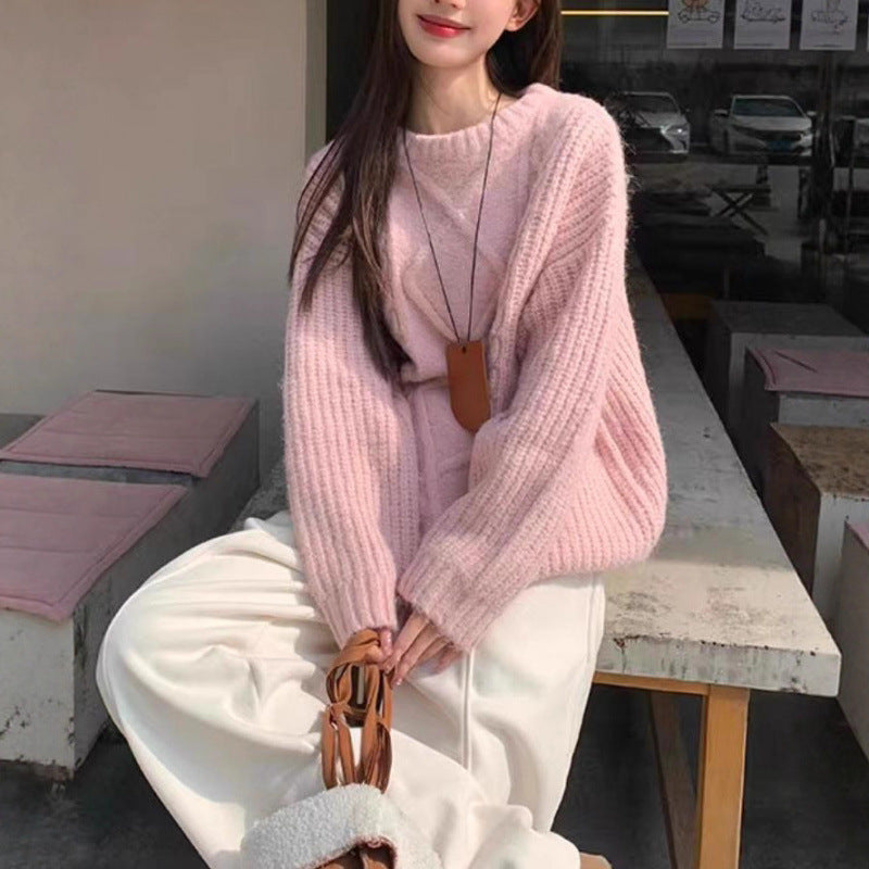 Damen Kuscheliger Oversized Pullover aus feinem Strick Drune