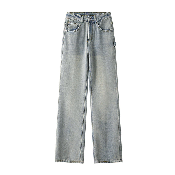 Herren Weitgeschnittene Jeans mit hohem Bund und praktischen Taschen Drune