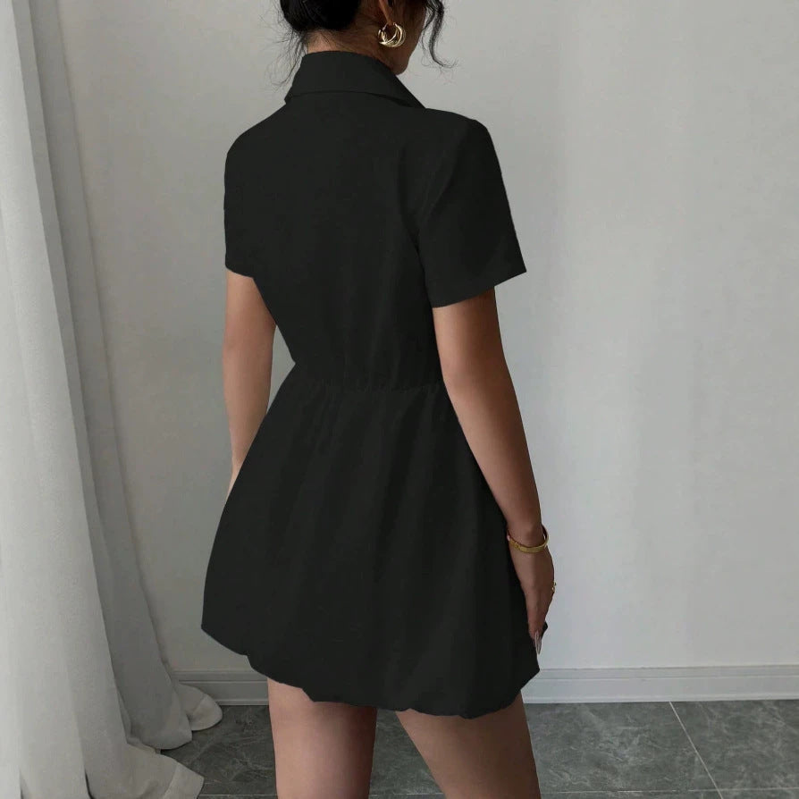 Damen Hemdblusenkleid mit zeitloser Silhouette und tailliertem Design Drune