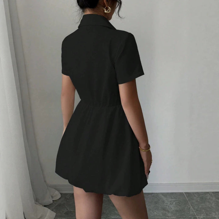 Damen Hemdblusenkleid mit zeitloser Silhouette und tailliertem Design Drune