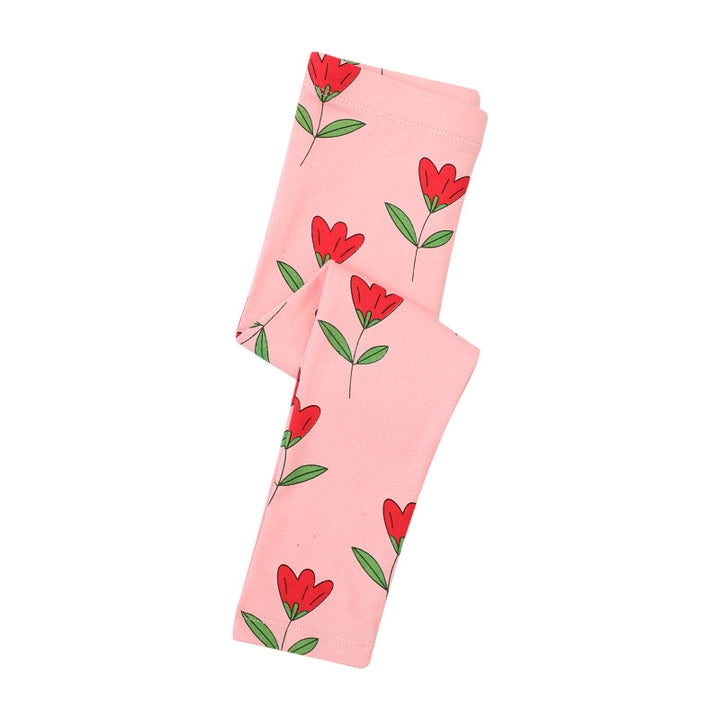 Mädchen Leggings mit verspieltem Blumenmuster Drune