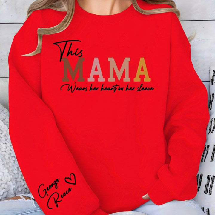 Damen Sweatshirt mit inspirierendem Mama-Aufdruck und bequemer Passform Drune