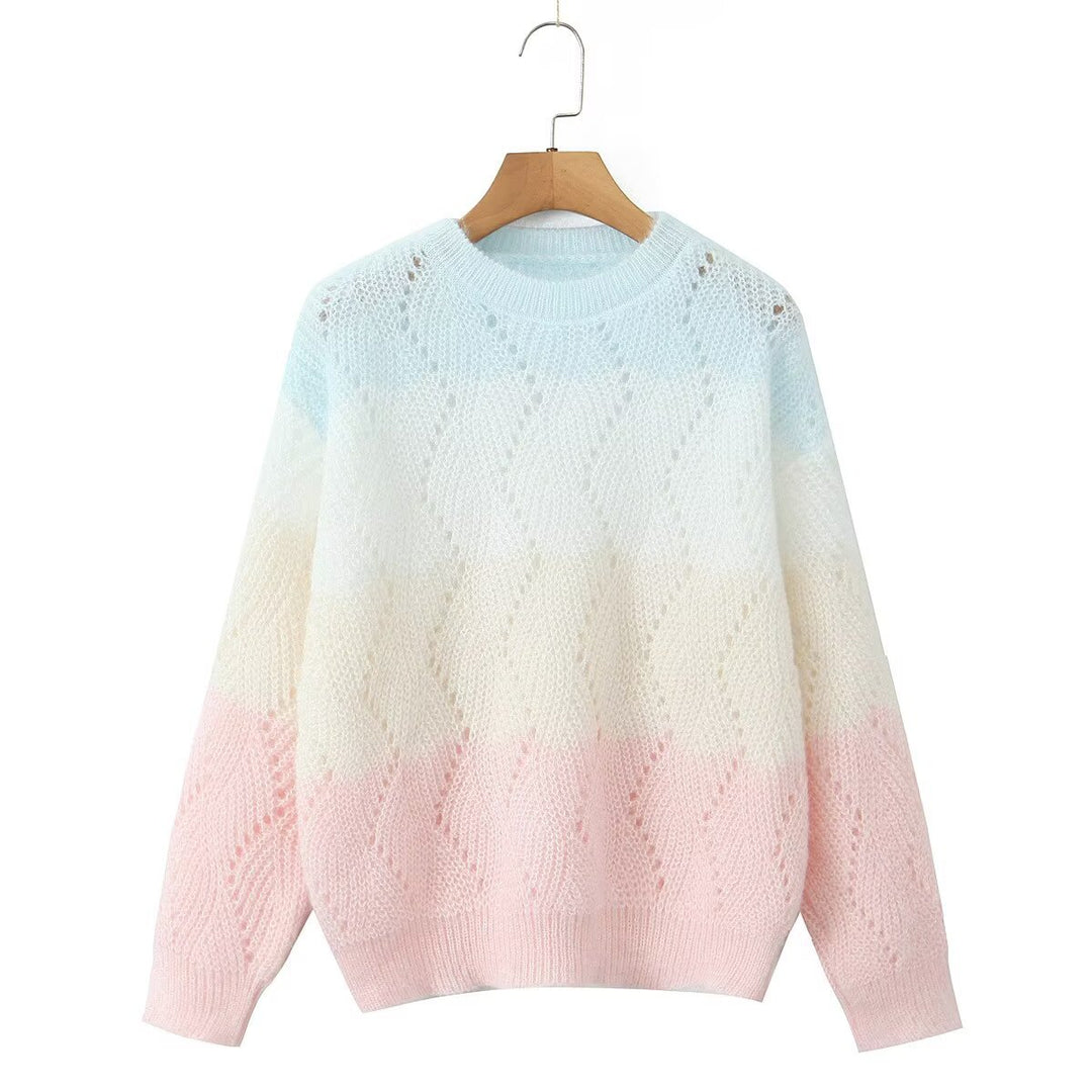 Damen Komfortabler Strickpullover mit zarten Farbtönen Drune