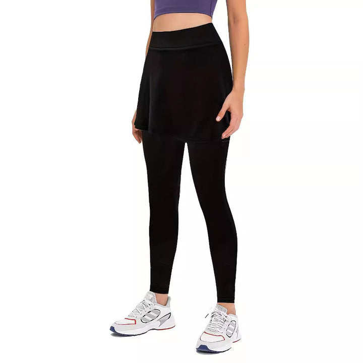 Damen Sportliche Leggings mit integriertem Rock Drune