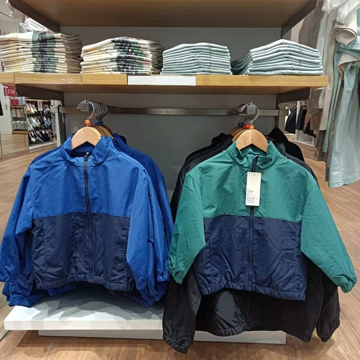 Damen leichte Übergangsjacke mit Stehkragen Drune