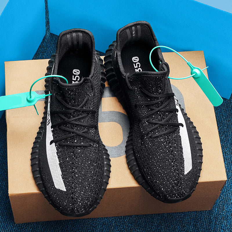Damen sportliche und luftige Sneakers mit atmungsaktivem Strickoberteil Drune