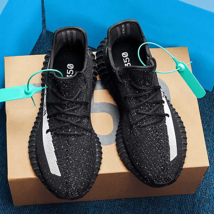 Damen sportliche und luftige Sneakers mit atmungsaktivem Strickoberteil Drune