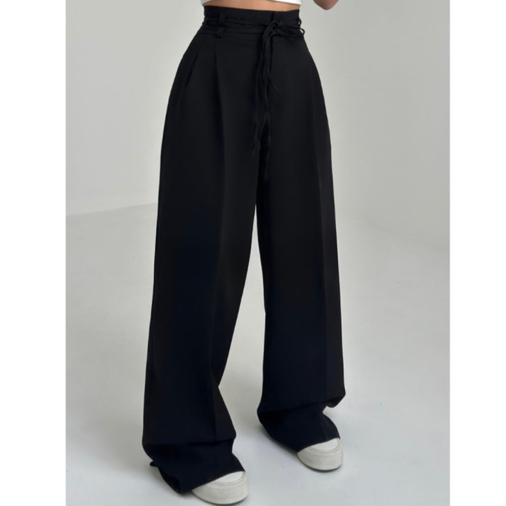 Damen Weite Hochbund-Hose mit raffinierter Drapierung Drune