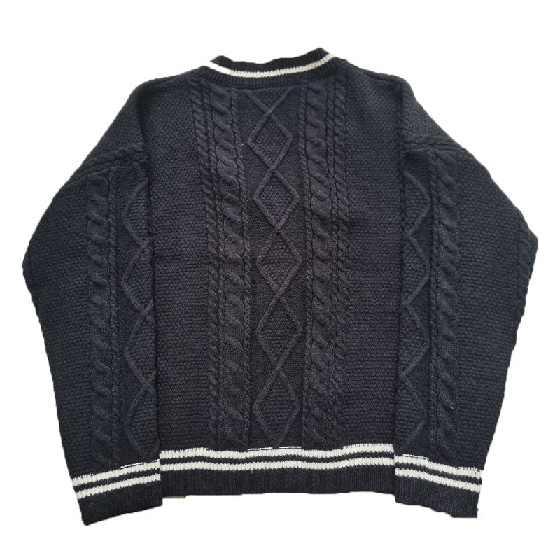Damen Grobstrickjacke mit Sternen-Details und dekorativen Knöpfen Drune