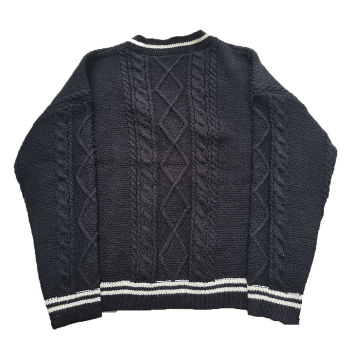 Damen Grobstrickjacke mit Sternen-Details und dekorativen Knöpfen Drune
