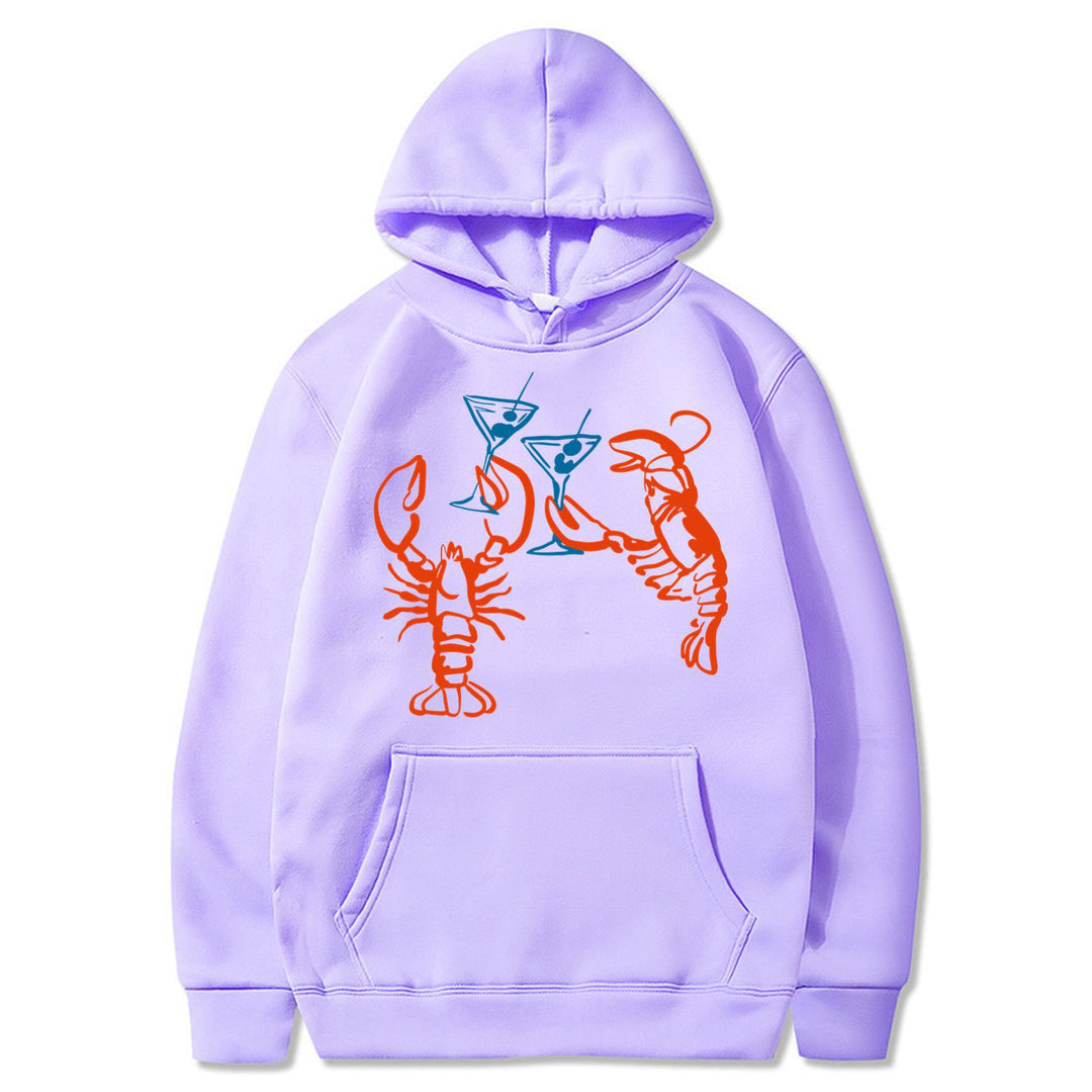 Damen Kapuzenpullover mit rauflustigem Hummer-Motiv Drune