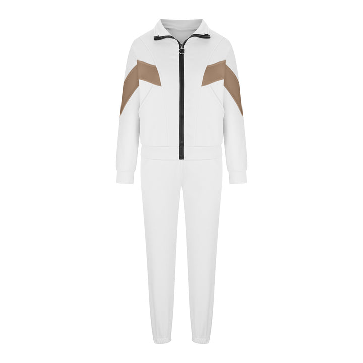 Damen nan athletisches Trainingsset mit Ring-Zipper, eingesetzten Taschen und kontrastierenden Arm-Panels Drune