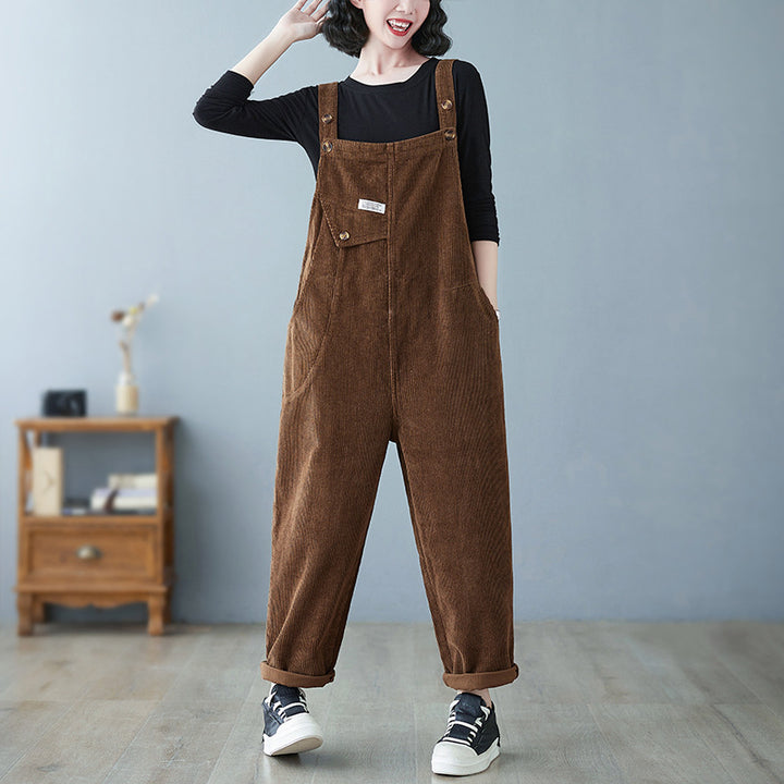 Herren Lässige Latzhose aus Cord mit ergonomischem Schnitt Drune