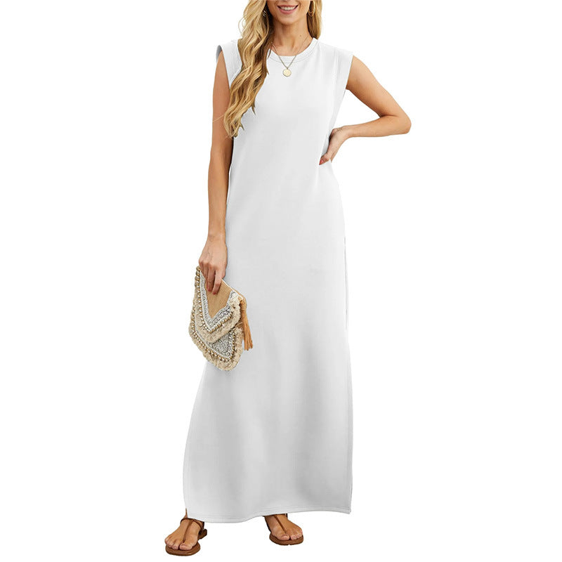Damen Maxikleid mit lässigem Schnitt und minimalistischen Details Drune