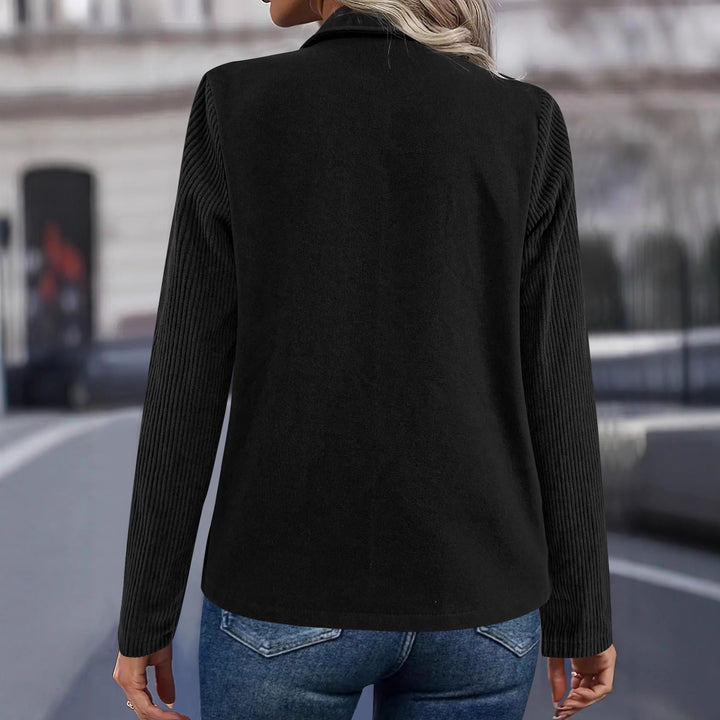 Damen eleganter Oversized-Blazer mit doppelter Knopfleiste und strukturiertem Ärmel Drune