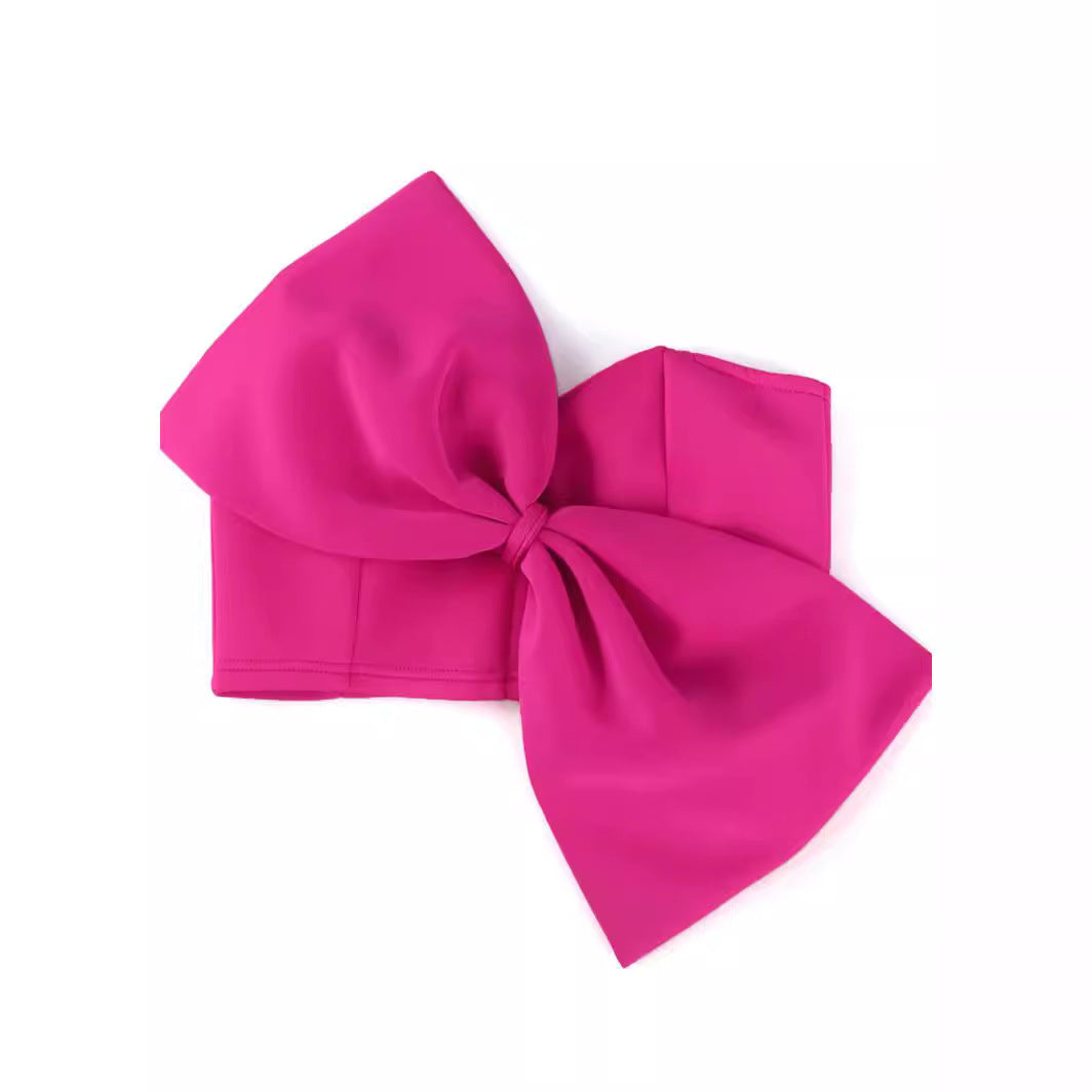 Damen Elegantes Oberteil mit asymmetrischem Schnitt und auffälliger Schleife Drune