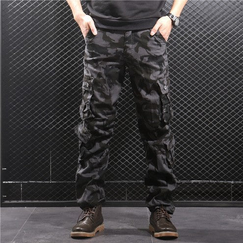 Herren Cargo-Hose mit multifunktionalen Taschen und modischem Camouflage-Design Drune