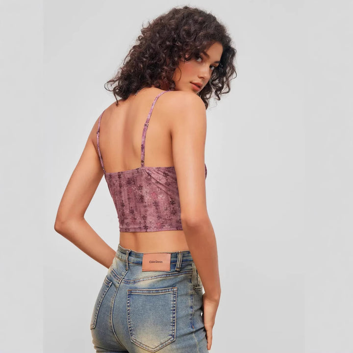 Damen Verspielte Spitzenbluse mit Rüschen Drune