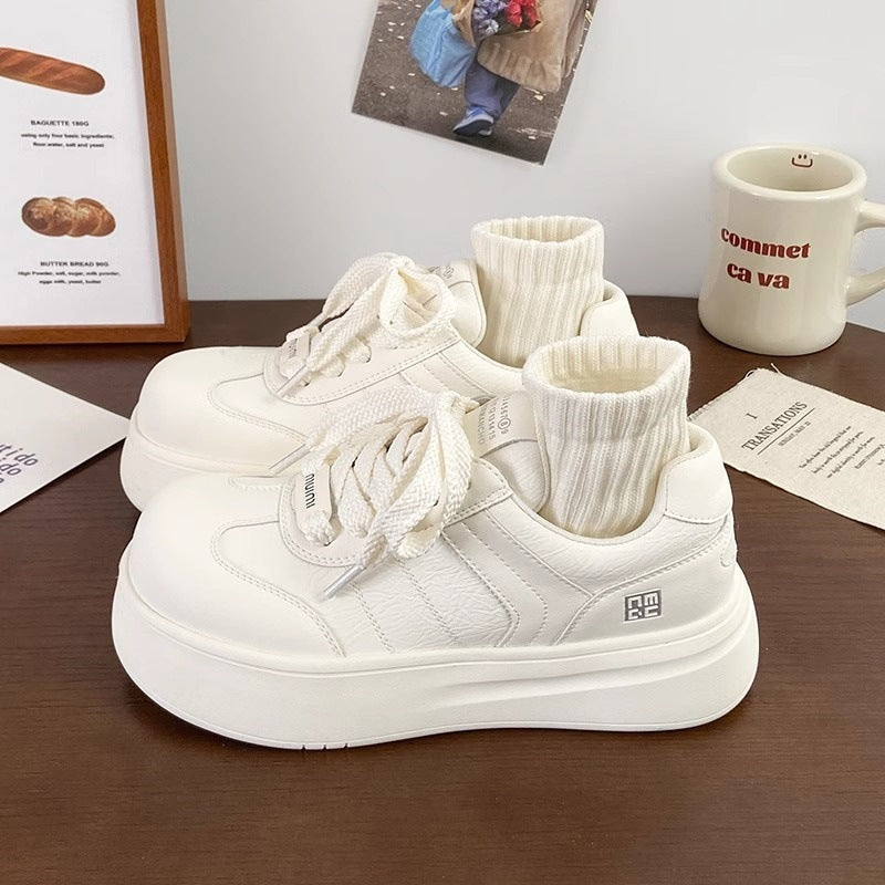 Damen Komfortable Sneaker mit dicker Sohle und atmungsaktivem Obermaterial Drune