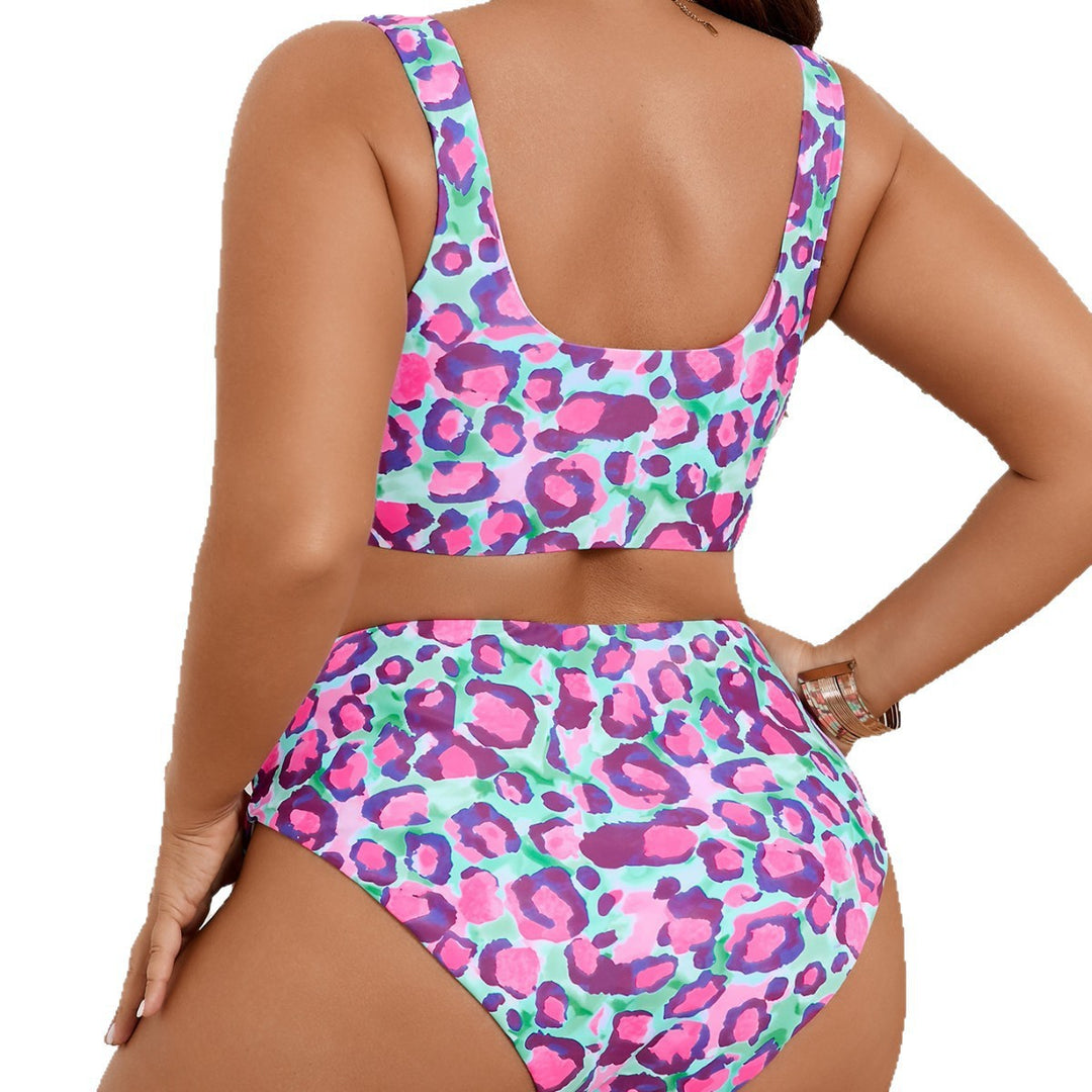 Damen Hoch geschnittenes Bikini-Set mit raffinierten Brustdetails Drune