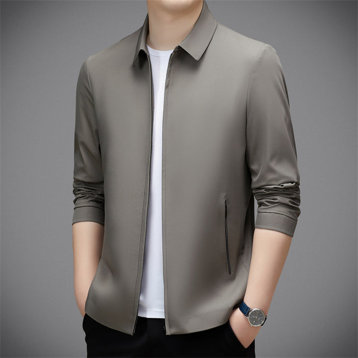 Herren leichte Mikrofaserkurjacke mit modernem Stehkragen und funktionalen Taschen Drune