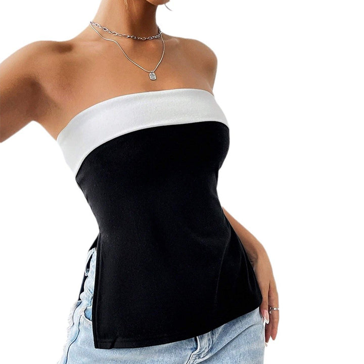 Damen Trägertop mit figurbetonender Silhouette und elegantem Kontrastdesign Drune