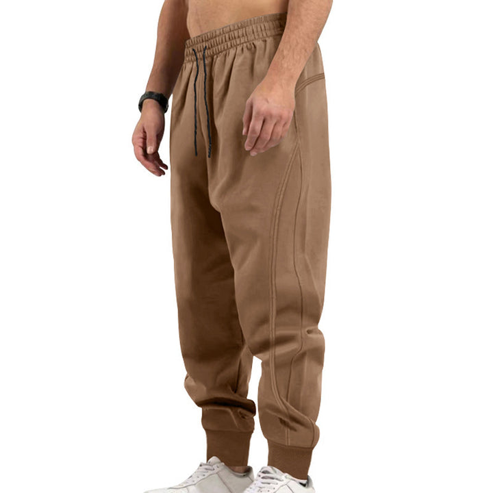 Herren sportliche Sweatpants mit seitlichen Reißverschlusstaschen und elastischem Bund Drune