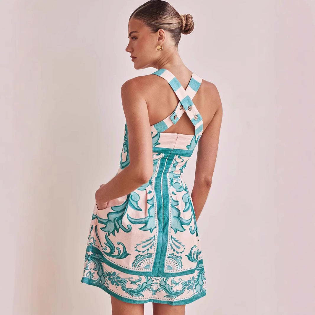 Damen Sommerkleid mit elegantem Design und praktischen Taschen Drune