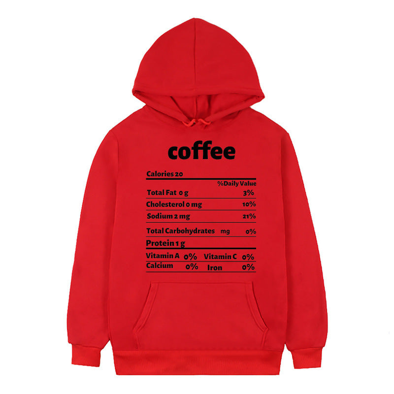 Damen Kapuzenpullover mit kreativem Nährwertdesign Drune