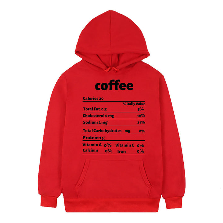 Damen Kapuzenpullover mit kreativem Nährwertdesign Drune