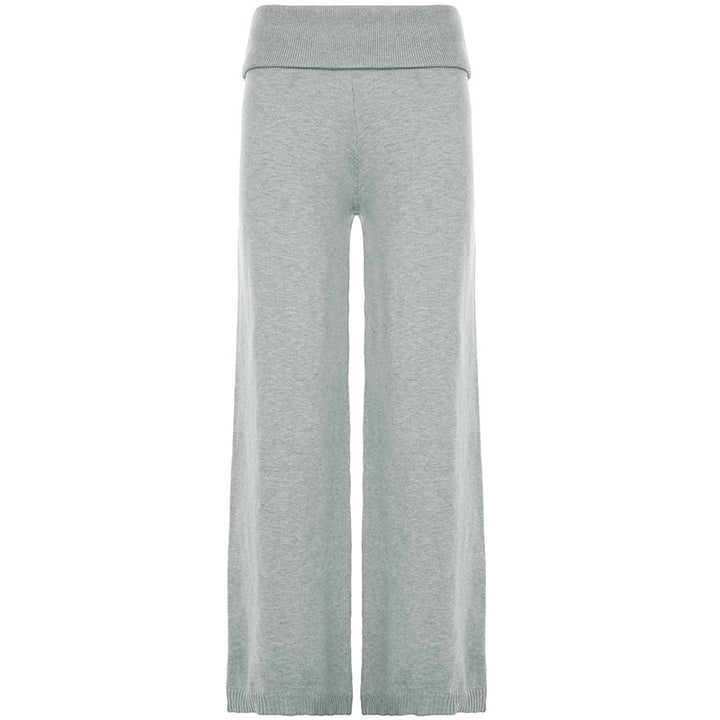 Damen nan kaschmirähnliches Strick-Lounge-Set mit Oversize-Pullover und weiten Palazzo-Hosen Drune
