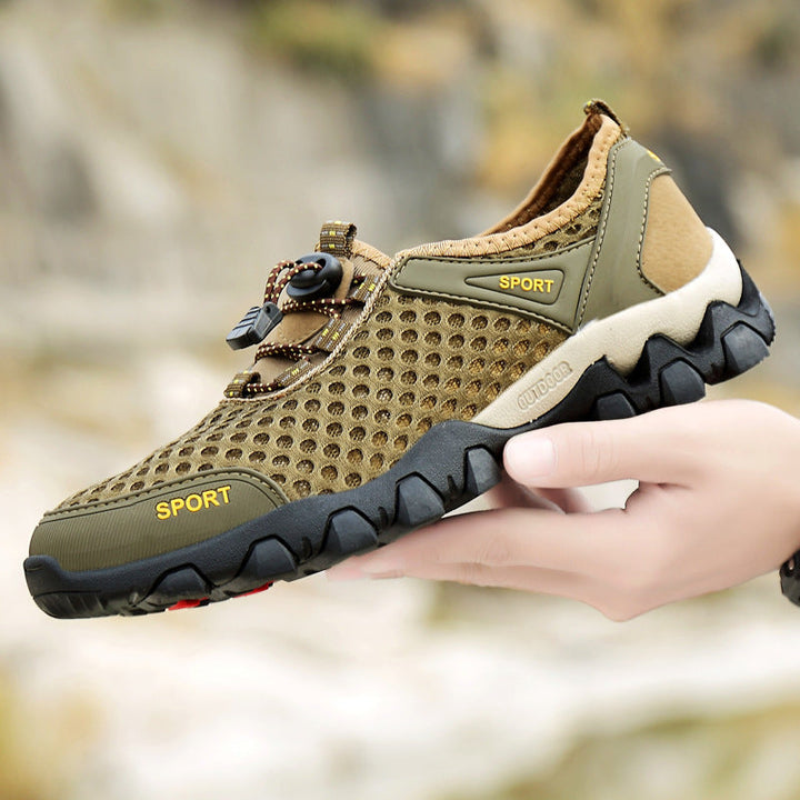 Damen Atmungsaktive und rutschfeste Sportschuhe mit elastischem Schnellschnürsystem Drune
