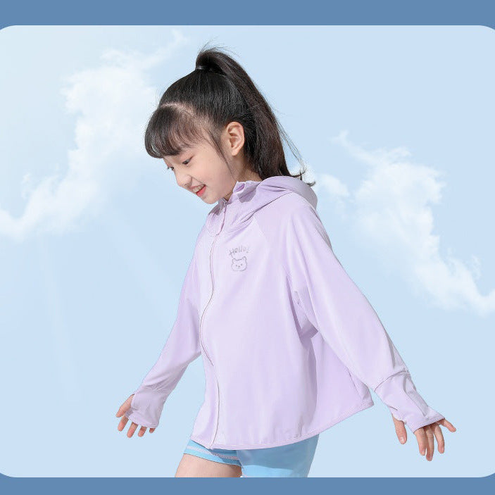 Jungen funktionale UV-Schutzjacke mit Kapuze Drune