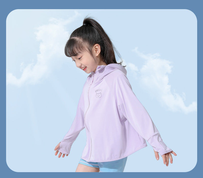 Mädchen funktionale UV-Schutzjacke mit Kapuze Drune