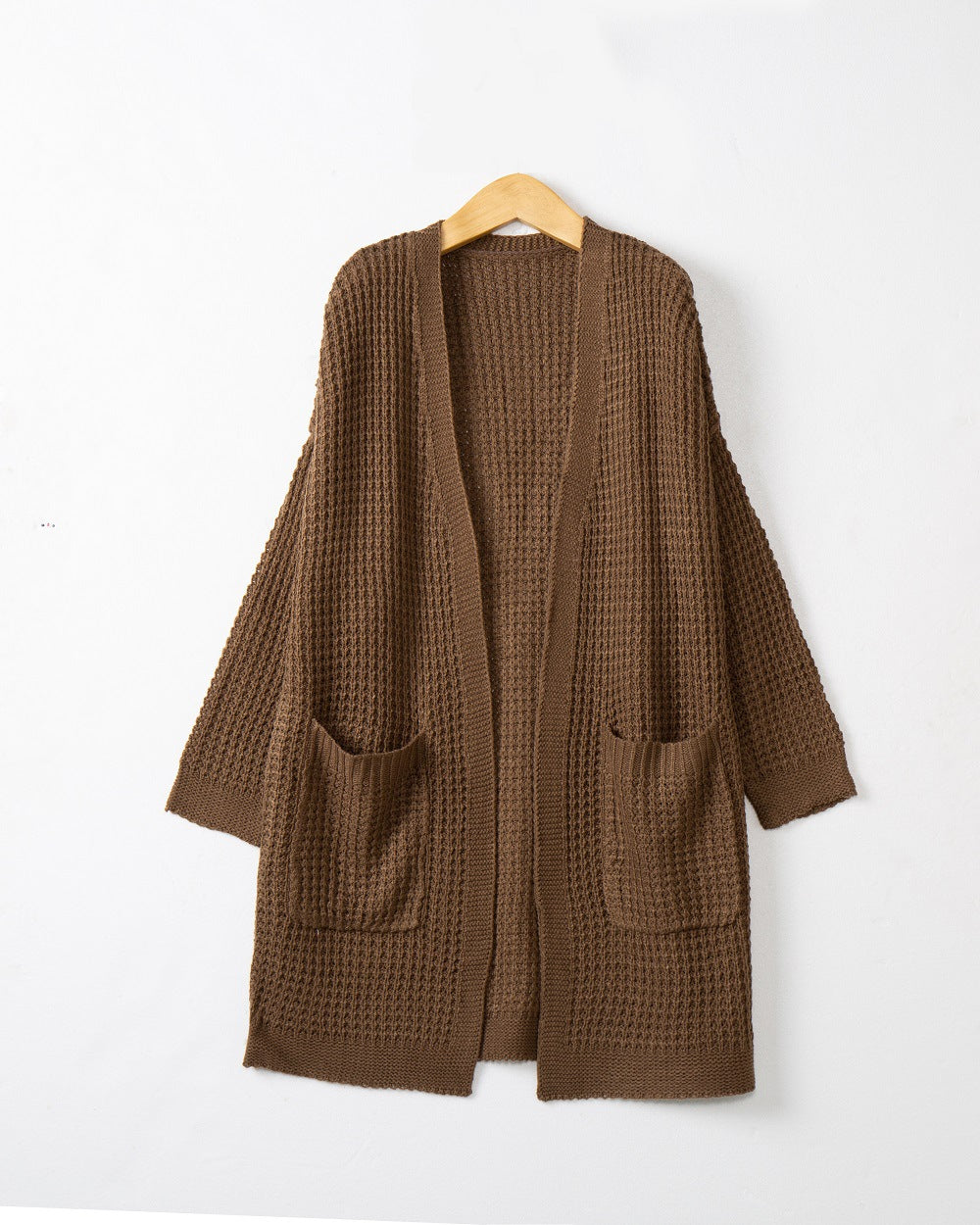 Damen lässiger Strickcardigan mit Taschen und offenem Schnitt Drune